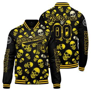 Chaquetas universitarias amarillas personalizadas para hombres & mujeres y jóvenes & Chaquetas Letterman personalizadas