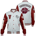 Chaquetas universitarias personalizadas en gris burdeos para hombres & mujeres y jóvenes & Chaquetas Letterman personalizadas