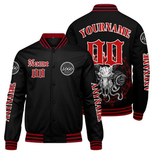 Chaquetas universitarias rojas personalizadas para hombres & mujeres y jóvenes & Chaquetas Letterman personalizadas