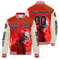 Chaquetas universitarias personalizadas de color rojo crema para hombres & mujeres y jóvenes & Chaquetas Letterman personalizadas