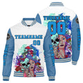 Chaquetas universitarias azul claro personalizadas para hombres & mujeres y jóvenes & Chaquetas Letterman personalizadas