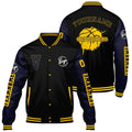 Chaquetas universitarias personalizadas negras y azul oscuro para hombres & mujeres y jóvenes & Chaquetas Letterman personalizadas