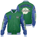 Chaquetas universitarias personalizadas de color verde hierba y azul para hombres & mujeres y jóvenes & Chaquetas Letterman personalizadas