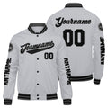 Chaquetas universitarias personalizadas en gris y negro para hombres & mujeres y jóvenes & Chaquetas Letterman personalizadas
