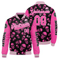 Chaquetas universitarias rosas personalizadas para hombres & mujeres y jóvenes & Chaquetas Letterman personalizadas