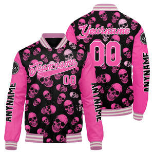 Chaquetas universitarias rosas personalizadas para hombres & mujeres y jóvenes & Chaquetas Letterman personalizadas