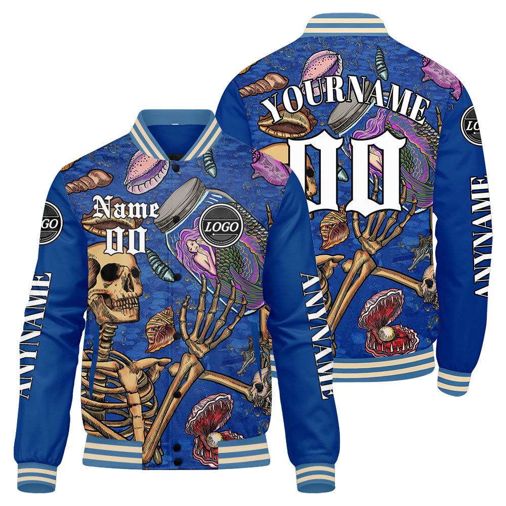 Chaquetas universitarias azules personalizadas para hombres & mujeres y jóvenes & Chaquetas Letterman personalizadas