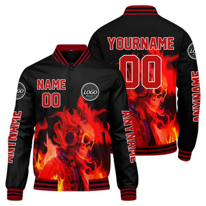 Chaquetas universitarias negras personalizadas para hombres & mujeres y jóvenes & Chaquetas Letterman personalizadas