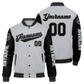 Chaquetas universitarias personalizadas en gris y negro para hombres & mujeres y jóvenes & Chaquetas Letterman personalizadas