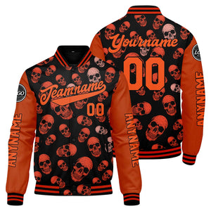 Chaquetas universitarias naranjas personalizadas para hombres & mujeres y jóvenes & Chaquetas Letterman personalizadas