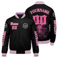 Chaquetas universitarias rosas personalizadas para hombres & mujeres y jóvenes & Chaquetas Letterman personalizadas