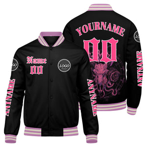 Chaquetas universitarias rosas personalizadas para hombres & mujeres y jóvenes & Chaquetas Letterman personalizadas