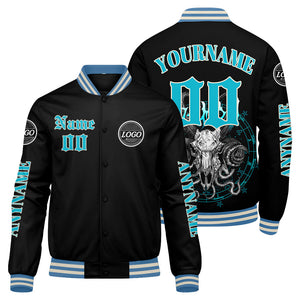 Chaquetas universitarias azul claro personalizadas para hombres & mujeres y jóvenes & Chaquetas Letterman personalizadas
