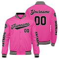 Chaquetas universitarias rosas personalizadas para hombres & mujeres y jóvenes & Chaquetas Letterman personalizadas