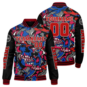 Chaquetas universitarias rojas personalizadas para hombres & mujeres y jóvenes & Chaquetas tipo Letterman personalizadas