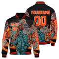 Chaquetas universitarias naranjas personalizadas para hombres & mujeres y jóvenes & Chaquetas Letterman personalizadas