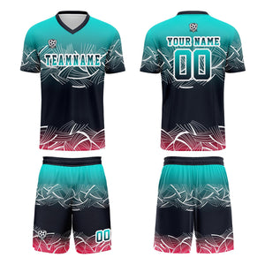 Uniforme de fútbol personalizado verde lima y negro para niños y adultos Camiseta de fútbol Conjunto personalizado