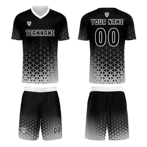 Conjunto personalizado de camiseta & uniforme blanco y negro para niños y adultos