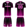 Conjunto personalizado de camiseta de uniforme Black Rose Purple para niños y adultos