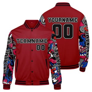 Chaquetas universitarias rojas personalizadas para hombres & mujeres y jóvenes & Chaquetas Letterman personalizadas