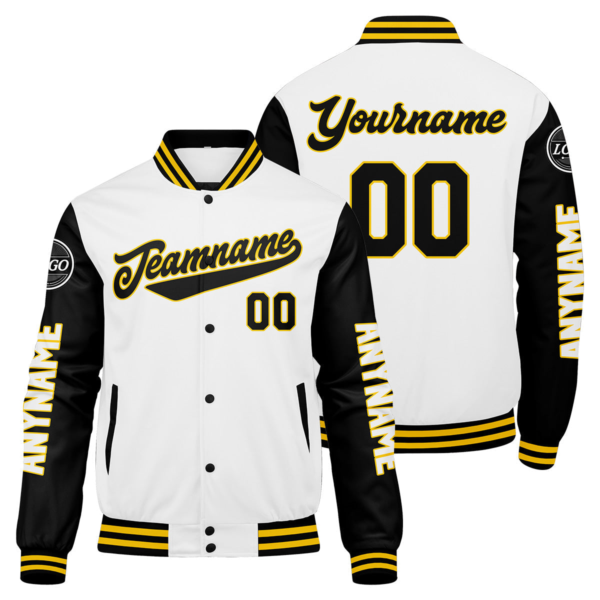 Chaquetas universitarias personalizadas negras y naranjas para hombres & mujeres y jóvenes & Chaquetas Letterman personalizadas
