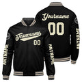 Chaquetas universitarias personalizadas en gris & negro y crema para hombres & mujeres y jóvenes & Chaquetas Letterman personalizadas
