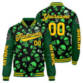 Chaquetas universitarias verdes personalizadas para hombres & mujeres y jóvenes & Chaquetas Letterman personalizadas