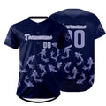 Camiseta de béisbol personalizada de color morado oscuro y morado claro con degradado uniformes de equipo personalizados con nombre y número
