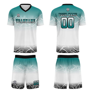 Conjunto personalizado de camiseta de fútbol blanca para niños y adultos
