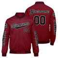 Chaquetas universitarias personalizadas en color carmesí y negro para hombres & mujeres y jóvenes & Chaquetas tipo Letterman personalizadas