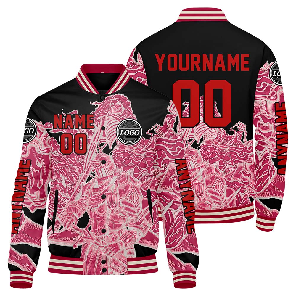 Chaquetas universitarias rosas personalizadas para hombres & mujeres y jóvenes & Chaquetas Letterman personalizadas