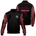 Chaquetas universitarias negras granates personalizadas para hombres & mujeres y jóvenes & Chaquetas Letterman personalizadas