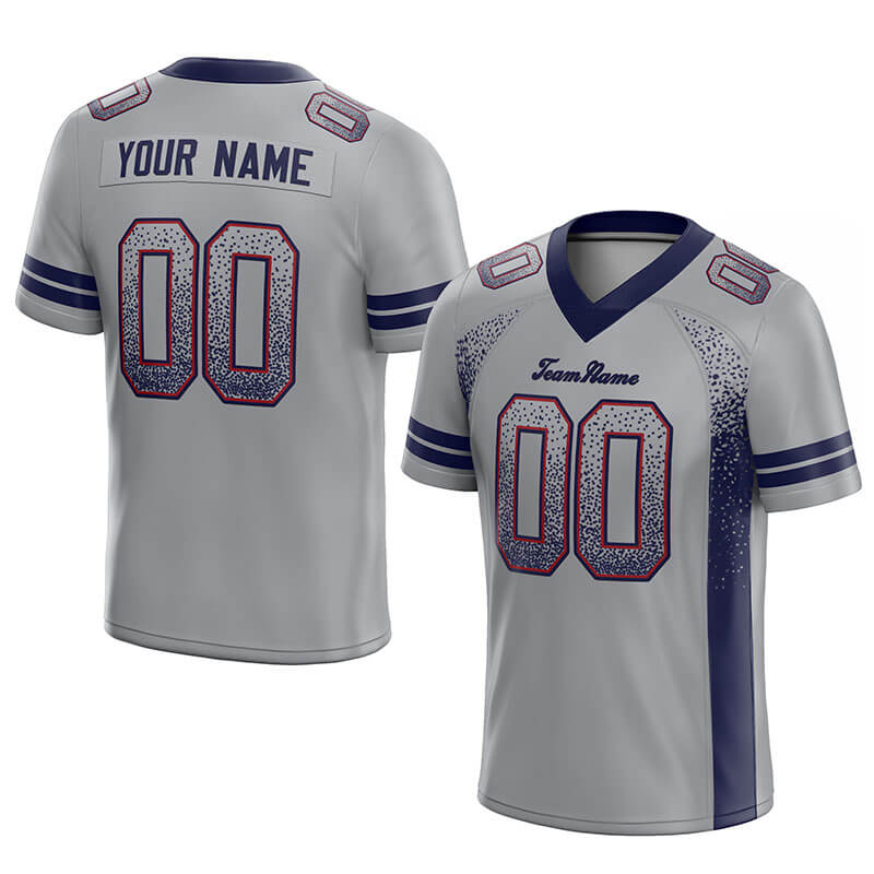 custom authentic drift fashion football jersey white-navy mesh