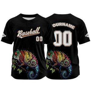 Camiseta de béisbol negra personalizada con nombre número y logotipo personalizados