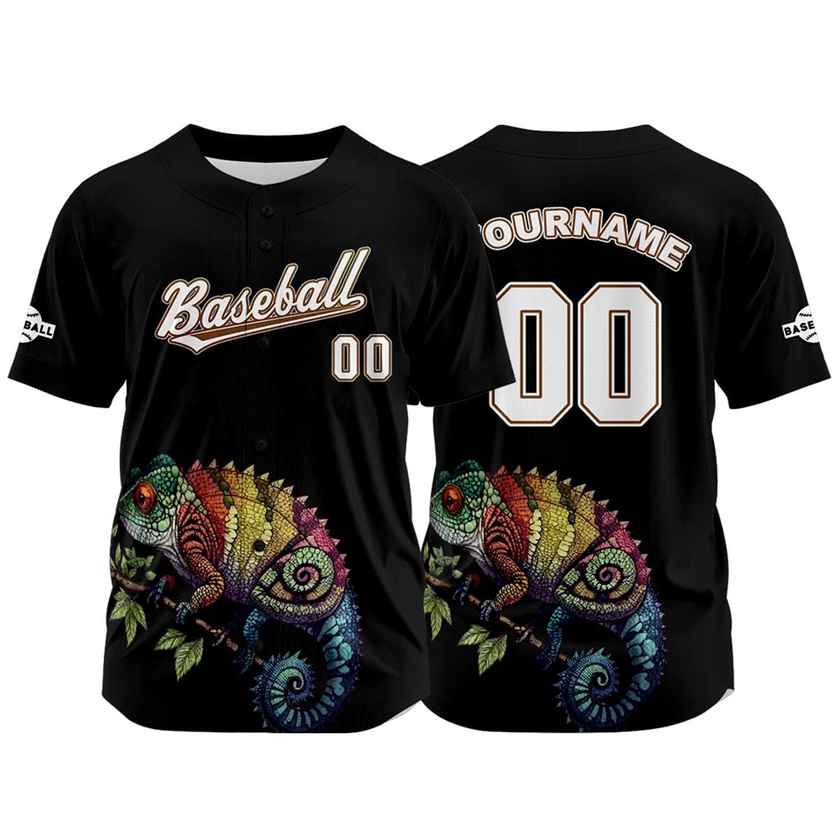 Camiseta de béisbol negra personalizada con nombre número y logotipo personalizados