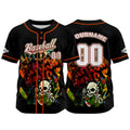 Camiseta de béisbol negra personalizada con botones para hombre mujer adulto y joven Nombre número y logotipo impresos