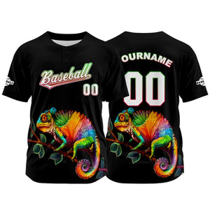 Camiseta de béisbol negra personalizada con nombre número y logotipo personalizados