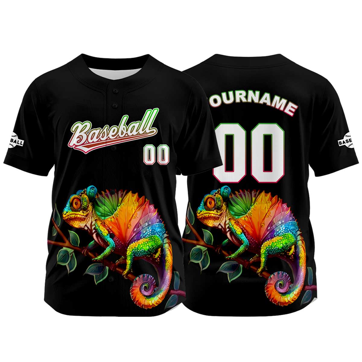 Camiseta de béisbol negra personalizada con nombre número y logotipo personalizados
