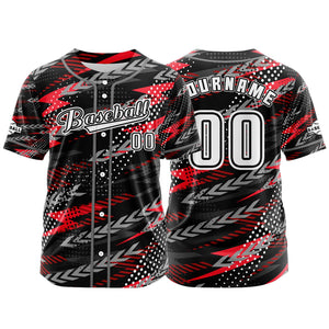 Camiseta de béisbol negra personalizada con botones para hombre mujer adulto y joven Nombre número y logotipo impresos