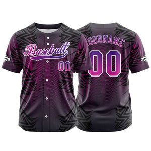 Camiseta de béisbol negra personalizada con botones para hombre mujer adulto y joven Nombre número y logotipo impresos