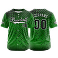 Camiseta de béisbol verde personalizada con botones para hombre mujer adulto y joven Nombre número y logotipo impresos