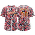 Camiseta de béisbol rosa personalizada con botones para hombre mujer adulto y joven Estampado de nombre número y logotipo