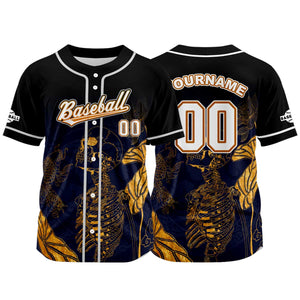 Camiseta de béisbol negra personalizada con botones para hombre mujer adulto y joven Nombre número y logotipo impresos