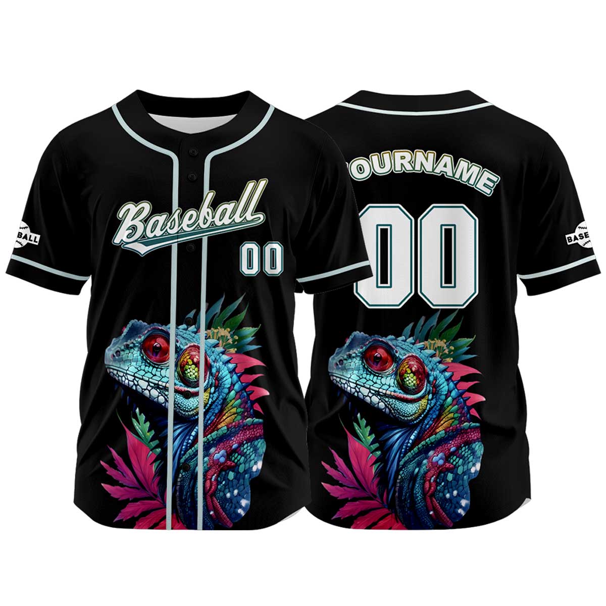 Camiseta de béisbol azul claro personalizada con nombre número y logotipo personalizados