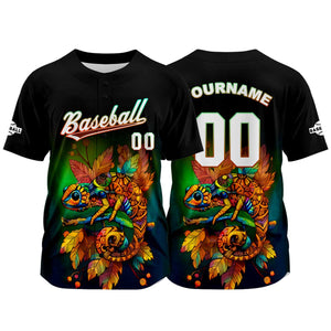Camiseta de béisbol negra personalizada con nombre número y logotipo personalizados