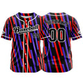 Camiseta de béisbol personalizada negra y roja con botones para hombre mujer adulto y joven Nombre número y logotipo impresos