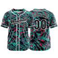 Camiseta de béisbol verde personalizada con botones para hombre mujer adulto y joven Nombre número y logotipo impresos