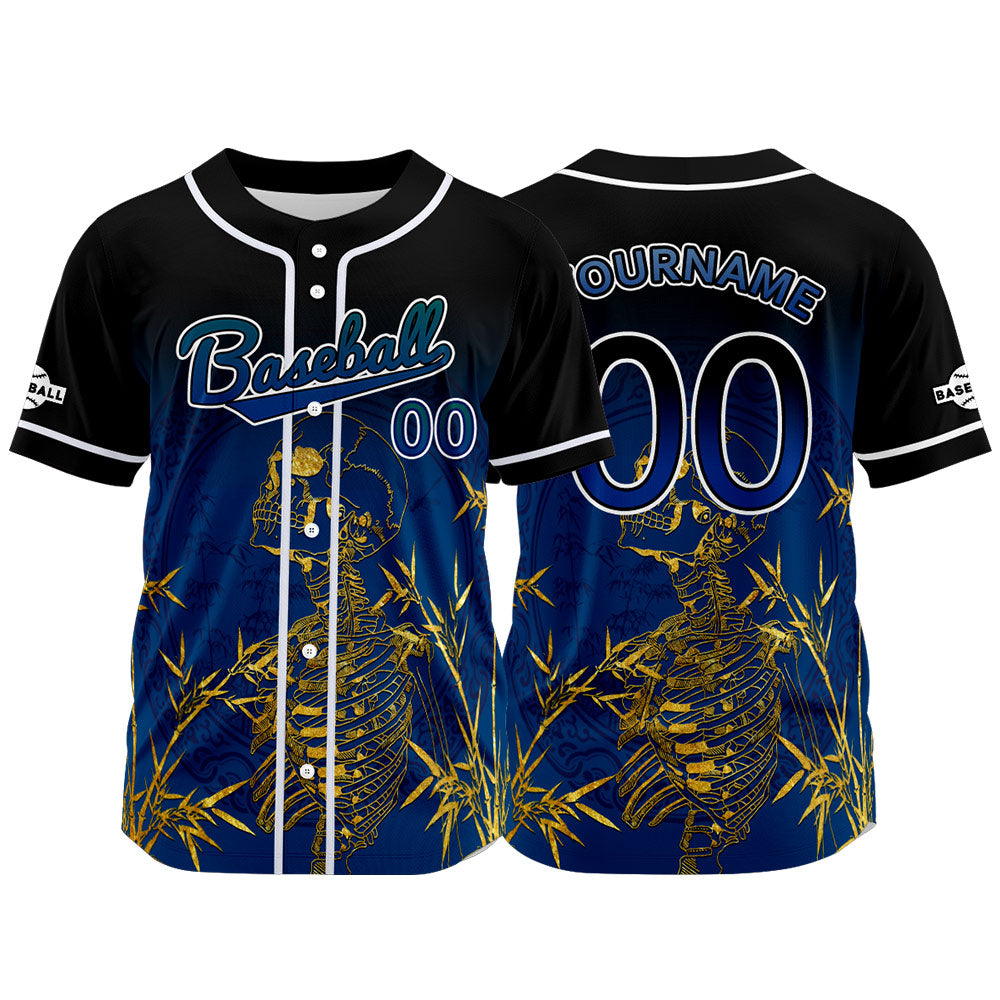 Camiseta de béisbol negra personalizada con botones para hombre mujer adulto y joven Nombre número y logotipo impresos