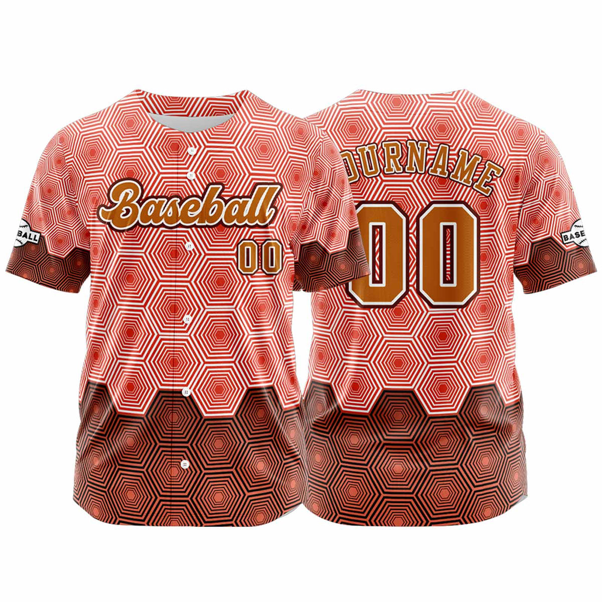 Camiseta de béisbol rosa personalizada con botones para hombre mujer adulto y joven Estampado de nombre número y logotipo
