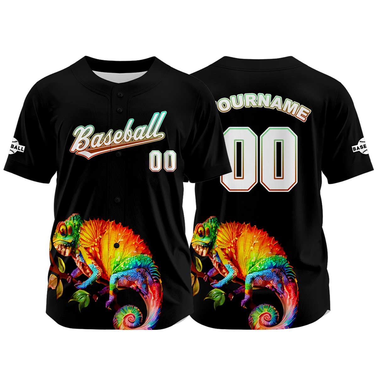 Camiseta de béisbol negra personalizada con nombre número y logotipo personalizados